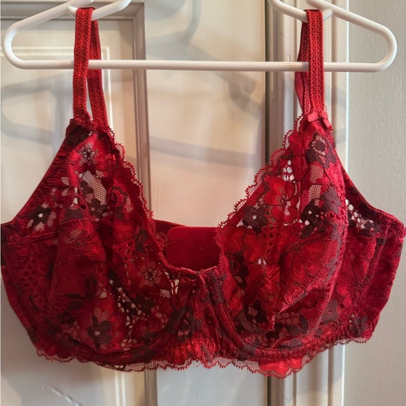Adore Me Vibrant Red Lace Bra - Picture 1 of 6